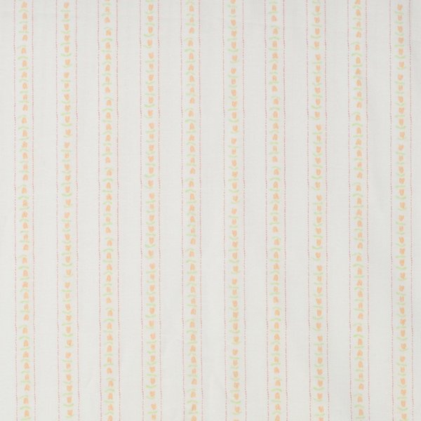 Tissu Popeline Coton Rayures Fleuries Multico - Mondial Tissus-image