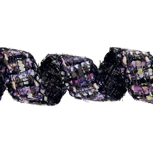 Galon Fantaisie Rose Violet 30Mm - Mondial Tissus-image