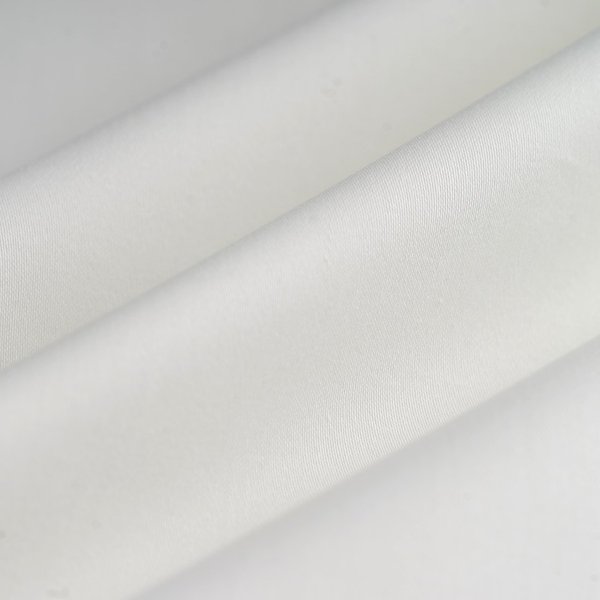 Tissu Satin De Coton Uni Blanc - Mondial Tissus-image