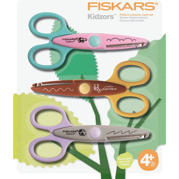 Ciseaux Cranteurs Kidzors Animaux Du Zoo X3 - Fiskars - Fiskars - Mondial Tissus-image
