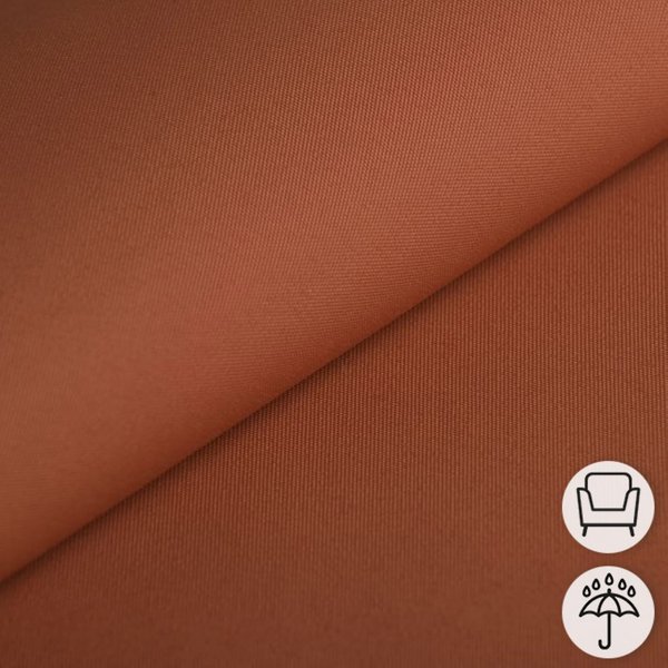 Tissu Lindo Ocre Rouge ImperméAble Anti Uv Usage SièGe - Mt - Mondial Tissus-image