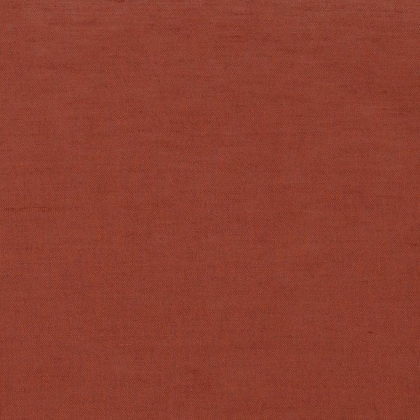 Toile Coton Lin Lavé Brique - Mondial Tissus-image