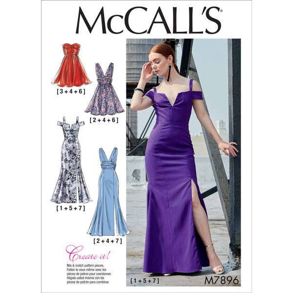 Patron Mc Call's 7896A5 - Robe De SoiréE Du 34 Au 42 - Mccall's - Mondial Tissus-image