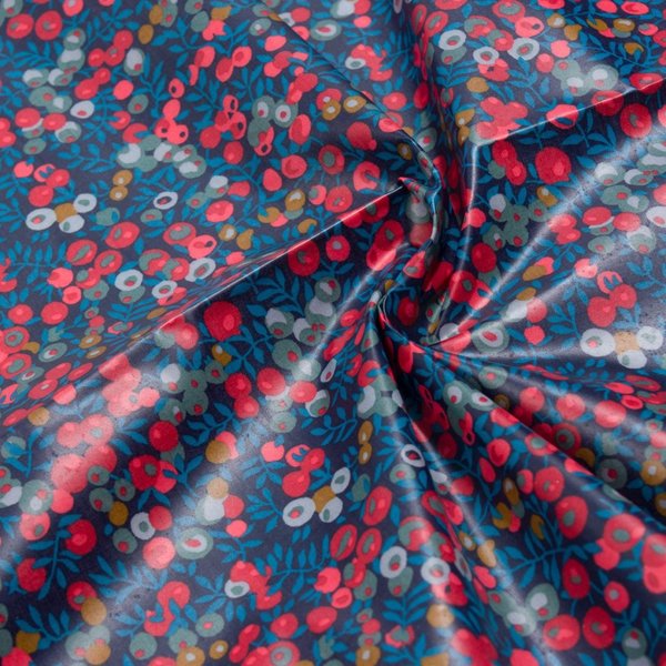 Coupon Liberty Coton Enduit Floral Bleu Marine 50 X 65 Cm - Liberty - Mondial Tissus-image