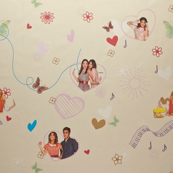 Tissu Cretonne Disney Violetta - Mondial Tissus-image