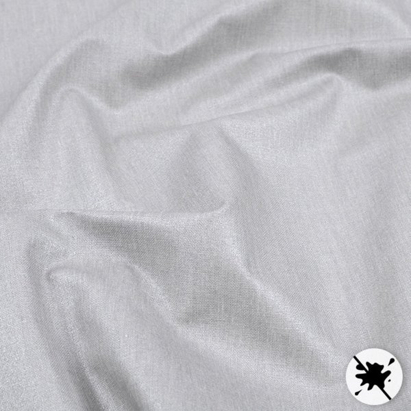 Tissu Cretonne Double Enduction Pu Acrylique Anti-TâChe Gris - Mondial Tissus-image