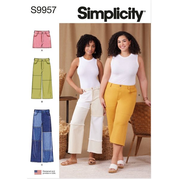 Patron Simplicity S9957.Bb - Shorts Et Pantalon 48 à 56 - Simplicity - Mondial Tissus-image