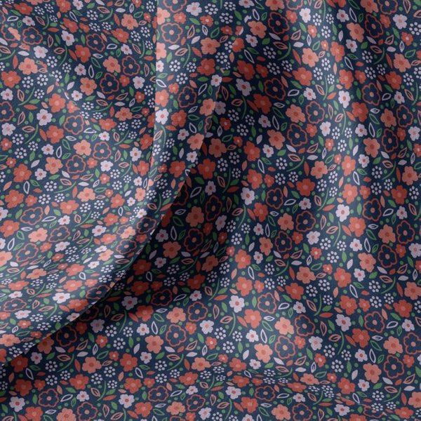 Maille Jersey Coton ImpriméE Fleurette Naive Multico - Domotex - Mondial Tissus-image