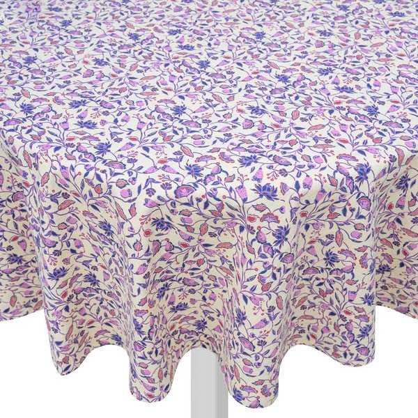 Nappe Ronde Folk Bordeaux DiamèTre 180Cm - MT - Mondial Tissus-image