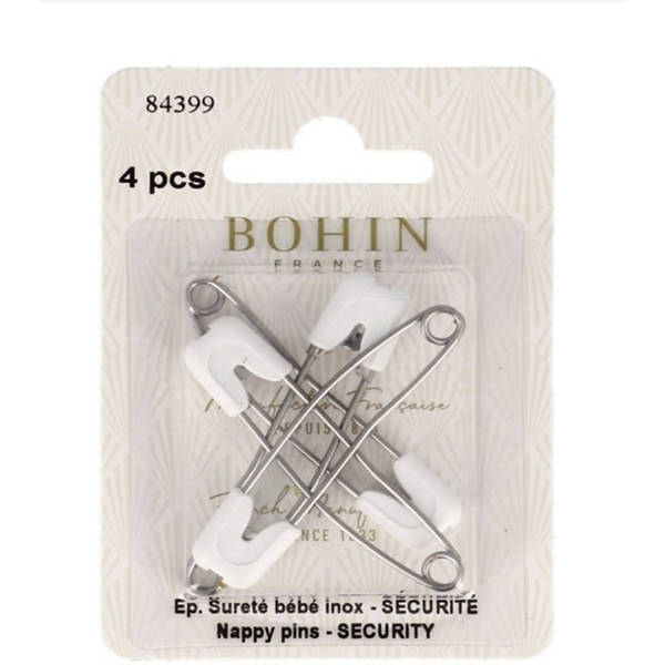 Boite De 4 éPingles De SûReté BéBé Inox Avec SéCurité Bohin - Bohin - Mondial Tissus-image