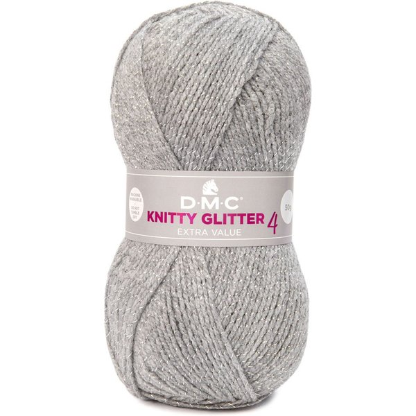 Pelote De Fil à Tricoter MéTallisé Knitty 4 Glitter Gris - Dmc - Dmc - Mondial Tissus-image