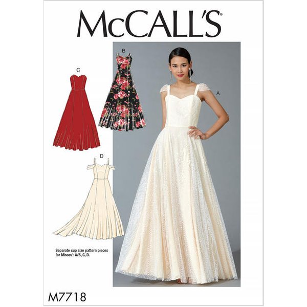 Patron Mc Call's 7718A5 - Robe De MariéE Et SoiréE Du 34 Au 42 - Mccall's - Mondial Tissus-image