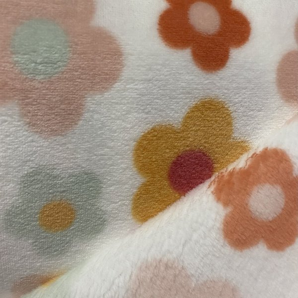 Maille Doudou ImpriméE Maxi Fleur Multico - Domotex - Mondial Tissus-image