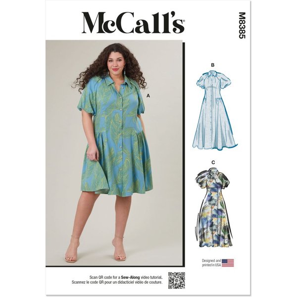 Patron Mccall's 8385W2 - Robe Chemisier Du 48 Au 56 Fr - Mccall's - Mondial Tissus-image