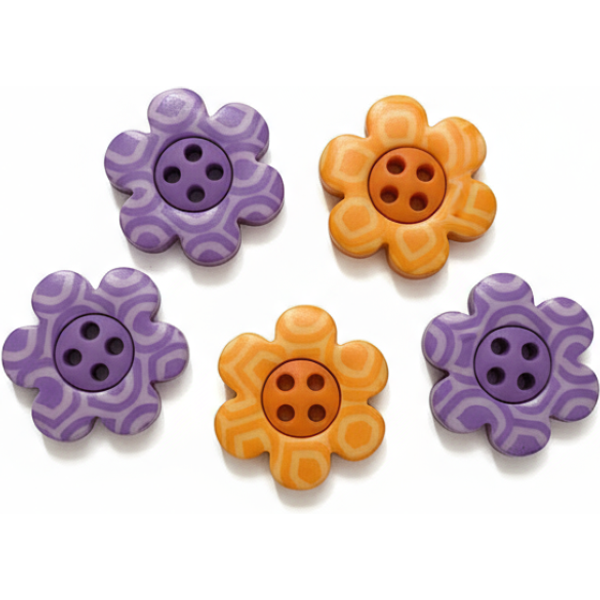 Sachet Boutons Fleurs Multicolore - RéCréAtys - Mondial Tissus-image