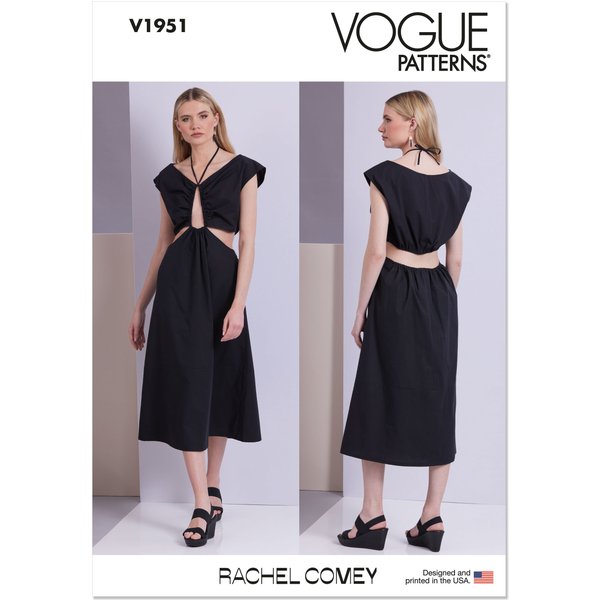 Patron Vogue 1951Y5 - Robe TrapèZe Du 46 Au 54 - Vogue - Mondial Tissus-image