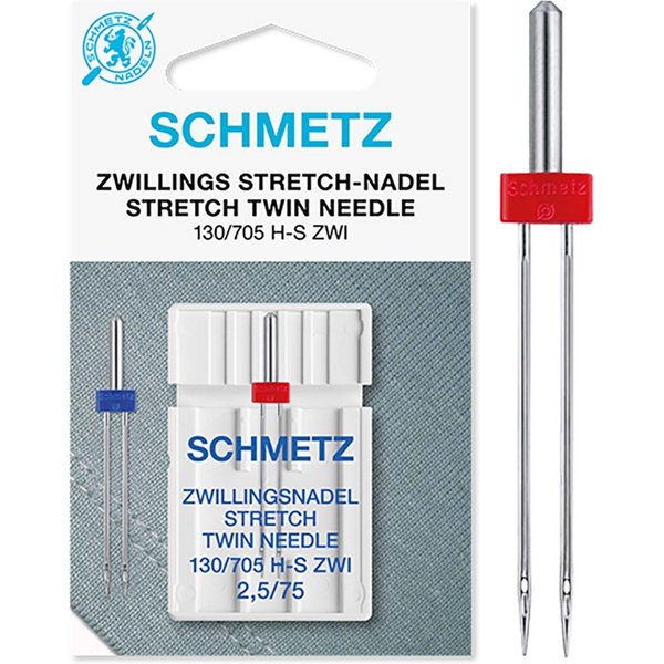 Aiguilles Machine Schmetz JumeléEs Extensibles 75 A 11- 2,5 Mm- 30/705 H-S Zwi - Schmetz - Mondial Tissus-image