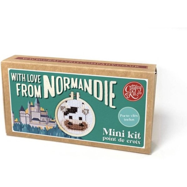 Mini Kit Point De Croix Vache - The Crafty Kit - Mondial Tissus-image