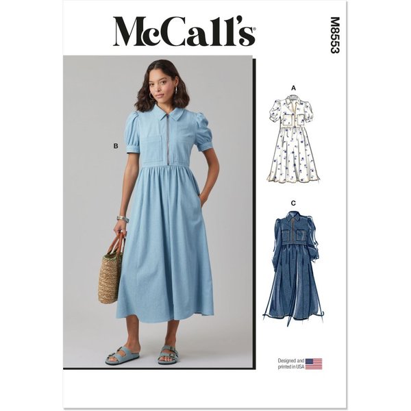 Patron Mccall's M8553H5 Robe ZippéE Femme 34-42 - Mccall's - Mondial Tissus-image