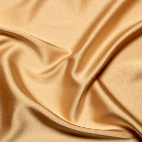 Tissu Satin Polyester Uni Stretch Beige Foncé - Mondial Tissus-image
