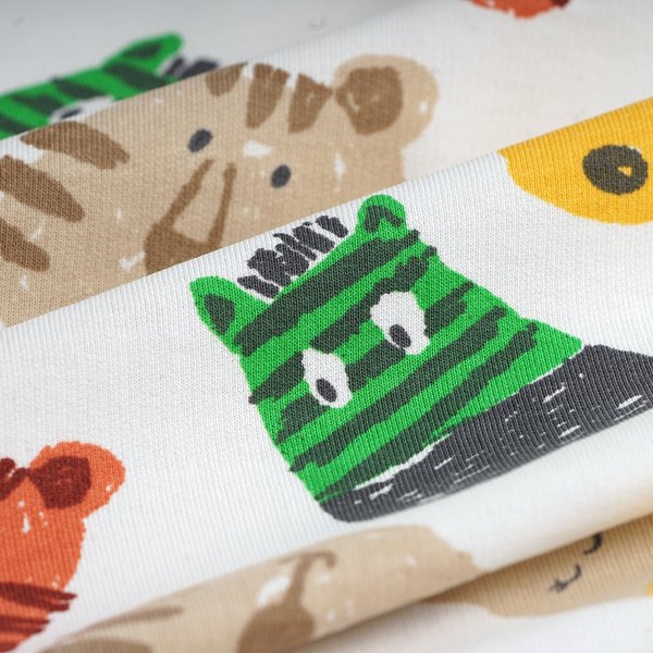 Tissu French Terry Animaux CrayonnéS Multico - Mt - Mondial Tissus-image