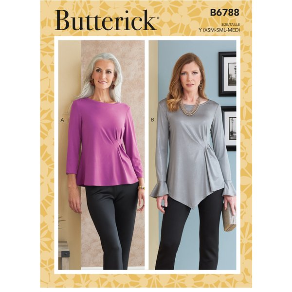 Patron Butterick B6788Y Top Femme 34-42 - Butterick - Mondial Tissus-image