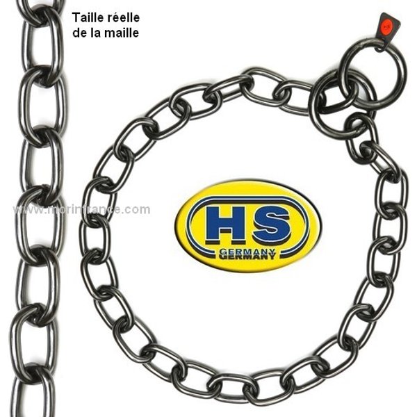 Collier Sanitaire éTrangleur, Pour Gros Chien, Inox Noir-image