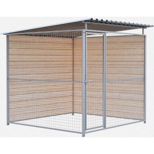 Chenil D'angle En Bois + Panneaux Grillage Mks - 2M X 2 M-image