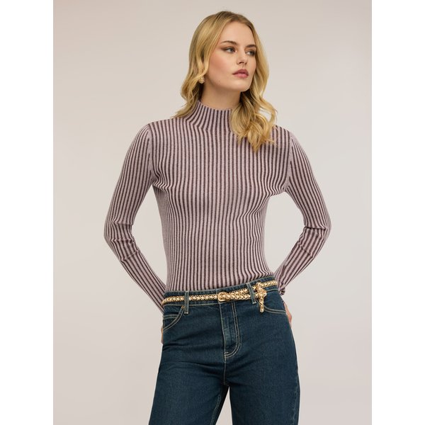 Motivi Maglia Dolcevita A Coste Vanisé Donna, Viola, Taglia M-image