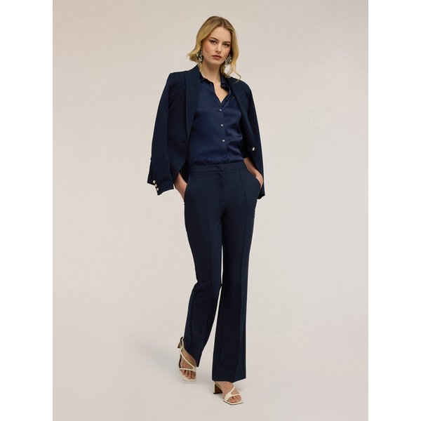 Motivi Pantaloni Bootleg In Poliviscosa Donna, Blu, Taglia 36-image