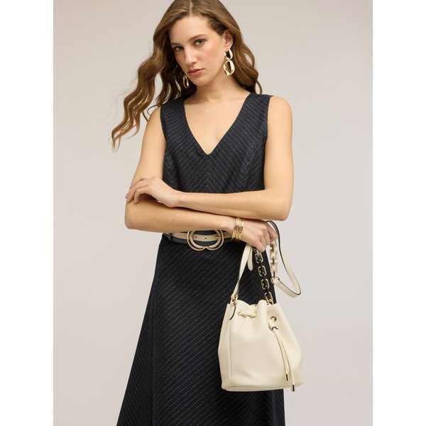 Motivi Borsa Secchiello Con Tracolla Catena Donna, Bianco, Taglia 02-image