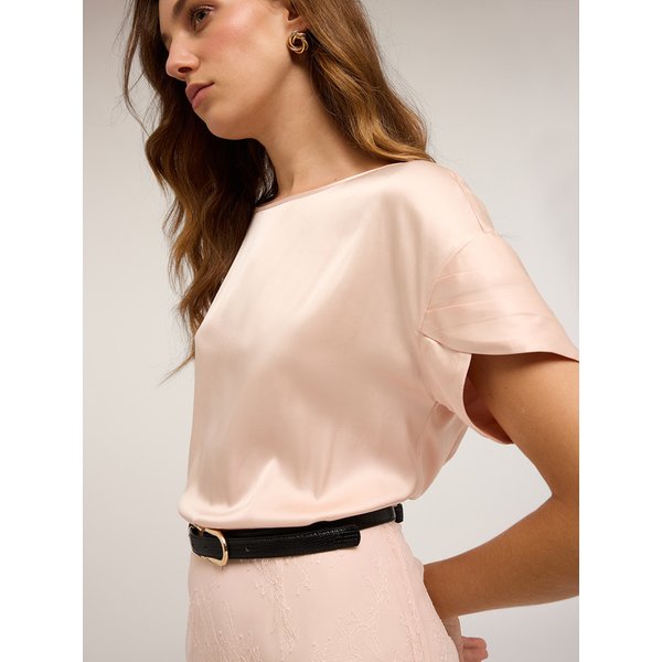 Motivi Blusa Con Maniche A Petalo Donna, Rosa, Taglia M-image
