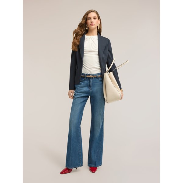 Motivi Jeans Flare Con Tasche Donna, Blu, Taglia 40-image