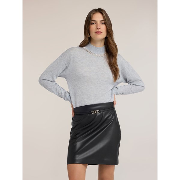 Motivi Maglia Dolcevita In Misto Lana Con Canottiglie Donna, , Taglia XS-image