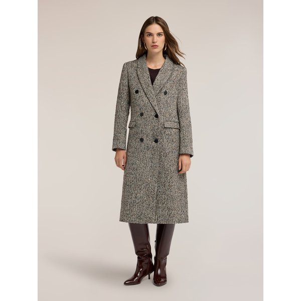 Motivi Cappotto Doppiopetto In Tessuto Spigato Donna, , Taglia 42-image