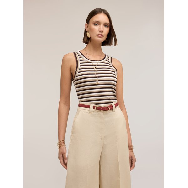 Motivi Top A Righe In Misto Viscosa Lurex Donna, , Taglia M-image