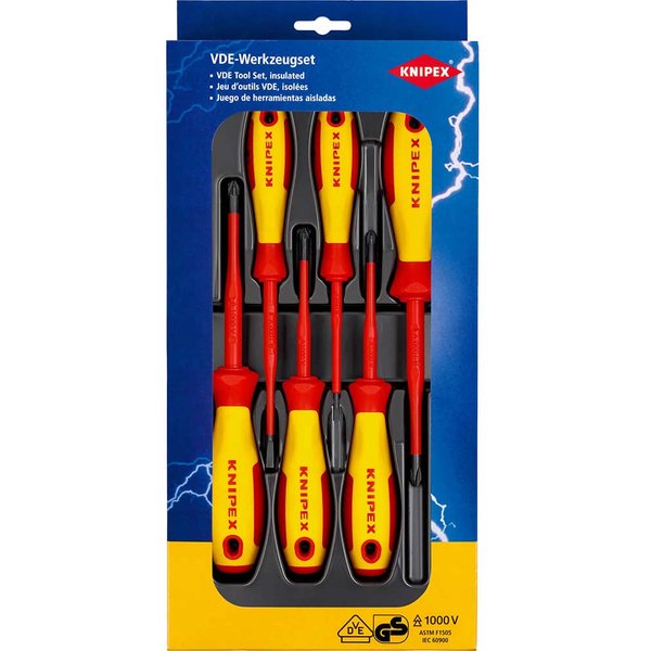 Knipex 6 Piece VDE Insulated Screwdriver Set