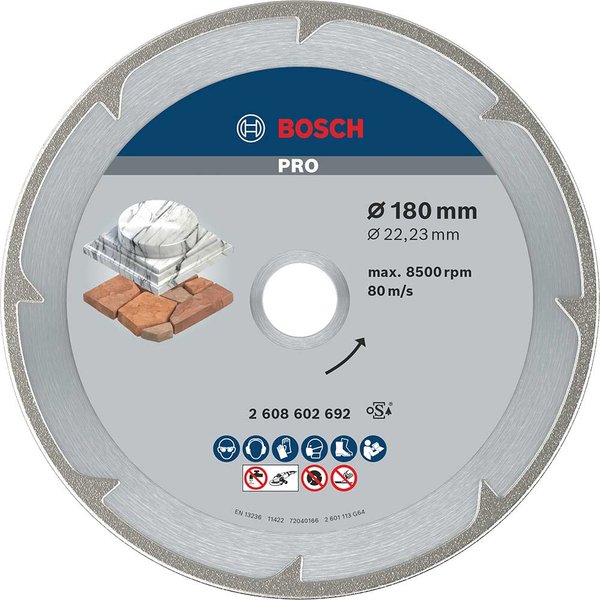 Bosch PRO Marble Diamond Cutting Disc 180mm