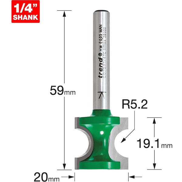 Trend CRAFTPRO Staff Bead Router Cutter