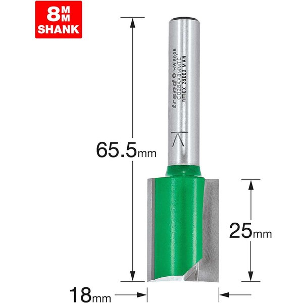 Trend CRAFTPRO Two Flute Straight Router Cutter