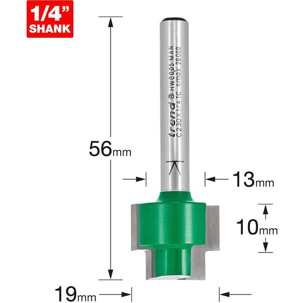 Trend CRAFTPRO Stepped Rebate Router Cutter