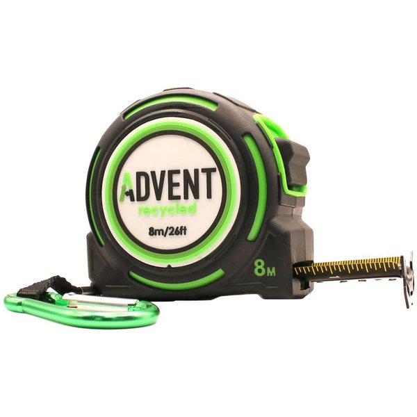 Advent Recycled Tape Measure and Carabiner Clip