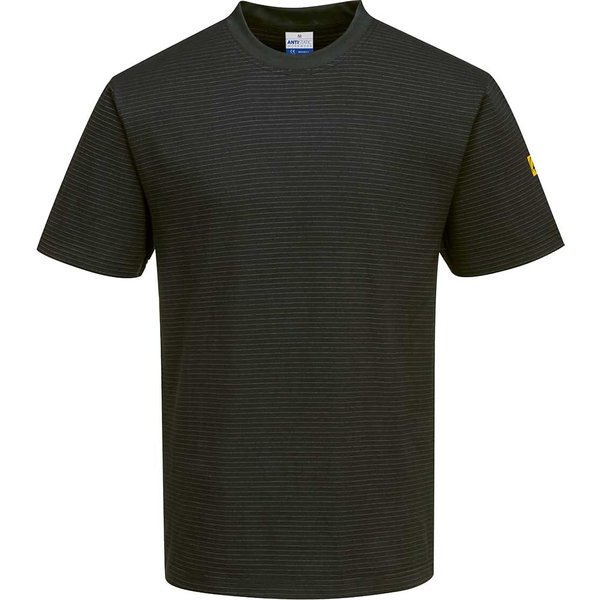 Portwest Mens Anti Static ESD T Shirt Black 2XL