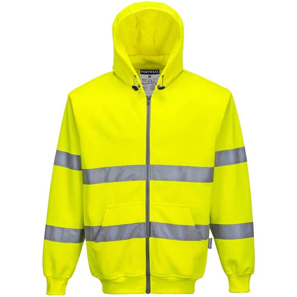 Portwest Zip Front Class 3 Hi Vis Hoodie