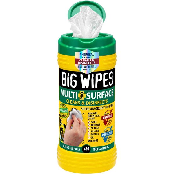 Big Wipes Antibacterial Multi Surface Hand Cleaning Wipes