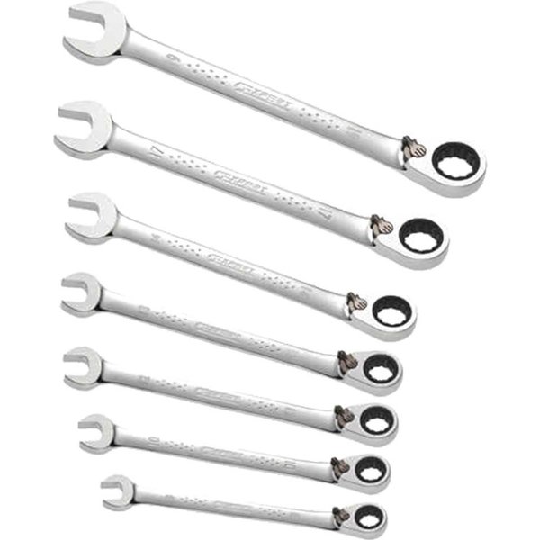 Expert by Facom 7 Piece Ratchet Combination Spanner Set