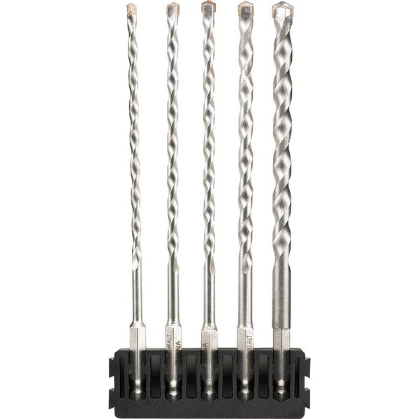 DeWalt 5 Piece Hex Shank Multi Material Drill Bit Bar Set