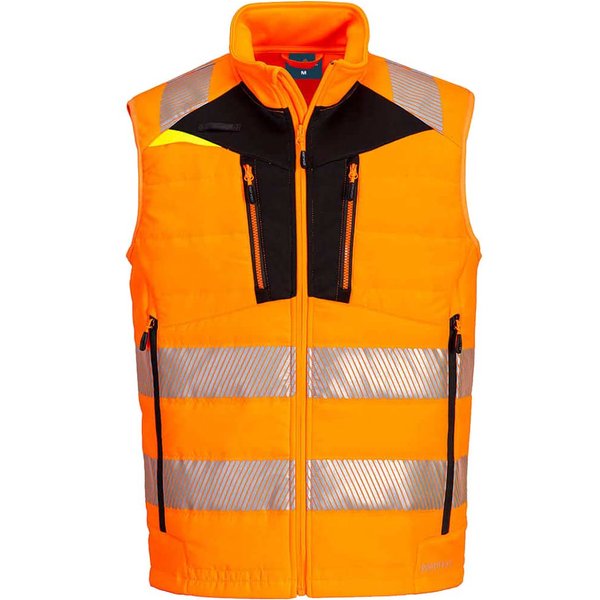 Portwest DX4 Hi Vis Hybrid Baffle Bodywarmer