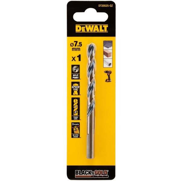 Dewalt Black and Gold HSS Drill Bit