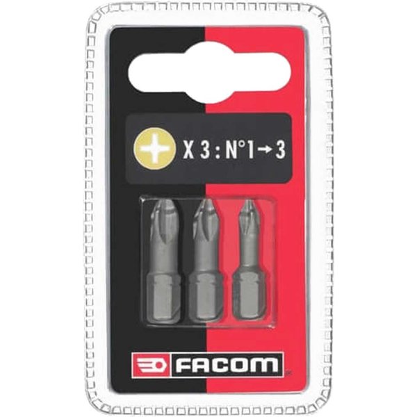 Facom EP1.J3 3 Piece Phillips Screwdriver Bit Set
